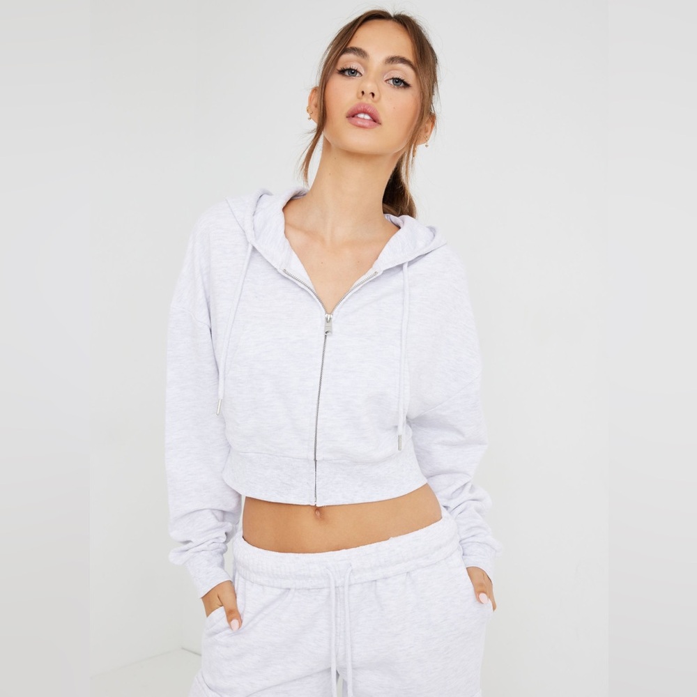 Garage cropped Zip-Up Hoodie